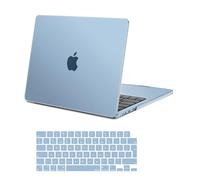 MOSISO Funda Compatible con MacBook Air 13 Pulgadas M5 M4 M3 M2 2026 2025-2022 A3449 A3240 A3113 A2681, Plástico Carcasa Dura para MacBook Air 13,6 Pulgadas y Cubierta Teclado, Azul Celeste