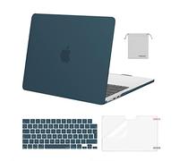 MOSISO Funda Compatible con MacBook Air 13 Pulgadas M5 M4 M3 M2 2026 2025-2022 A3449 A3240 A3113 A2681,Carcasa para MacBook Air 13,6&Tapa Teclado&Pantalla Protector&Bolsa,Verde Azulado
