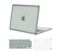 MOSISO Funda Compatible con MacBook Air M4 M3 M2 13 Pulgadas 2025-2022 A3240 A3113 A2681, Carcasa para Macbook Air 13,6 Anti-Cracking TPU Bumper&Teclado Tapa&Pantalla Cine,Verde Emerald
