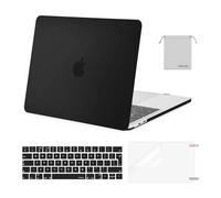 MOSISO Funda Compatible con MacBook Pro 13 2025 2024-2016 M1 M2 A2338 A2289 A2251 A2159 A1989 A1706 A1708,Rígido Carcasa&Teclado Cubierta&Pantalla Protector&Accesorios Bolsa,Negro