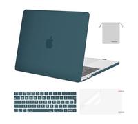 MOSISO Funda Compatible con MacBook Pro 13 2025 2024-2016 M1 M2 A2338 A2289 A2251 A2159 A1989 A1706 A1708,Rígido Carcasa&Teclado Cubierta&Pantalla Protector&Accesorios Bolsa,Trullo Profundo