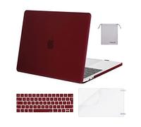 MOSISO Funda Compatible con MacBook Pro 13 2025 2024-2016 M1 M2 A2338 A2289 A2251 A2159 A1989 A1706 A1708,Rígido Carcasa&Teclado Cubierta&Pantalla Protector&Accesorios Bolsa,Marsala Rojo