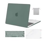 MOSISO Funda Compatible con MacBook Pro 13 2025 2024-2016 M1 M2 A2338 A2289 A2251 A2159 A1989 A1706 A1708,Rígido Carcasa&Teclado Cubierta&Pantalla Protector&Accesorios Bolsa,Verde Medianoche