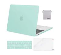 MOSISO Funda Compatible con MacBook Pro 13 2025 2024-2016 M1 M2 A2338 A2289 A2251 A2159 A1989 A1706 A1708,Rígido Carcasa&Teclado Cubierta&Pantalla Protector&Accesorios Bolsa,Menta Verde