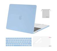 MOSISO Funda Compatible con MacBook Pro 13 2026 2025 2024-2016 M1 M2 A2338 A2289 A2251 A2159 A1989 A1706 A1708,Rígido Carcasa&Teclado Cubierta&Pantalla Protector&Accesorios Bolsa,Aireado Azul