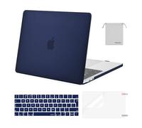 MOSISO Funda Compatible con MacBook Pro 13 2026 2025 2024-2016 M1 M2 A2338 A2289 A2251 A2159 A1989 A1706 A1708,Rígido Carcasa&Teclado Cubierta&Pantalla Protector&Accesorios Bolsa,Azul Marino