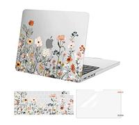 MOSISO Funda Compatible con MacBook Pro 14 2025-2021 M5 A3434 M4 A3112 A3185 A3401 M3 A2918 A2992 M2 A2779 A2442 M1, Flores Jardín Plástico Carcasa Rígida&Tapa Teclado&Pantalla Protector,Transparente