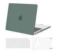 MOSISO Funda Compatible con MacBook Pro 14 Pulgadas 2024 2023-2021 M3 A2918 A2992 M2 A2779 A2442 M1 Pro/MAX Liquid Retina XDR Display, Plástico Carcasa Rígida&Teclado&Pantalla Protector,Verde Oscuro
