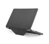 MOSISO Funda Compatible con MacBook Pro 14 Pulgadas 2025-2021 M4 M3 M2 M1 A3112 A3185 A3401 A2918 A2992 A2779 A2442, Carcasa Plástico Recubierta PU Cuero con Soporte Plegable Kickstand,Gris