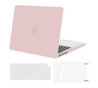 MOSISO Funda Compatible con MacBook Pro 14 Pulgadas 2025-2021 M5 A3434 M4 A3112 A3185 A3401 M3 A2918 A2992 M2 A2779 A2442 M1, Plástico Carcasa Rígida&Tapa Teclado&Pantalla Protector,Cuarzo Rosa