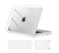 MOSISO Funda Compatible con MacBook Pro 14 Pulgadas 2025-2021 M5 A3434 M4 A3112 A3185 A3401 M3 A2918 A2992 M2 A2779 A2442 M1, Plástico Carcasa Rígida&Tapa Teclado&Pantalla Protector,Transparente