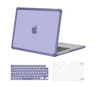 MOSISO Funda Compatible con MacBook Pro 14 Pulgadas 2025-2021 M5 M4 M3 M2 M1 A3434 A3112 A3185 A3401 A2918 A2992 A2779 A2442, Heavy Duty TPU Bumper Carcasa Dura&Teclado&Pantalla Film,Lavanda Gris