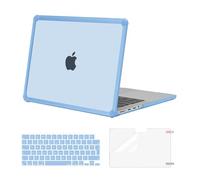 MOSISO Funda Compatible con MacBook Pro 14 Pulgadas 2025-2021 M5 M4 M3 M2 M1 A3434 A3112 A3185 A3401 A2918 A2992 A2779 A2442, Heavy Duty TPU Bumper Carcasa Dura&Teclado&Pantalla Film,Azul Aire