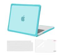 MOSISO Funda Compatible con MacBook Pro 14 Pulgadas 2025-2021 M5 M4 M3 M2 M1 A3434 A3112 A3185 A3401 A2918 A2992 A2779 A2442, TPU Bumper Antirrayas Carcasa&Cubreteclado&Pantalla Film,Turquesa