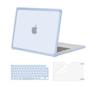 MOSISO Funda Compatible con MacBook Pro 14 Pulgadas 2025-2021 M5 M4 M3 M2 M1 A3434 A3112 A3185 A3401 A2918 A2992 A2779 A2442, Heavy Duty TPU Bumper Carcasa Dura&Teclado&Pantalla Film,Azul Bebé