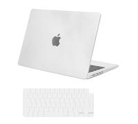 MOSISO Funda Compatible con MacBook Pro 14 Pulgadas M4 M3 M2 M1 2025 2024-2021 A3112 A3185 A3401 A2918 A2992 A2779 A2442, Carcasa Dotted Carbon Fiber Texture Cover Caso &Teclado Tapa,Translúcido