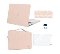 MOSISO Funda Compatible con MacBook Pro 16 Pulgadas 2021-2024 M3 M2 M1 Pro MAX Chip Touch,Plástico Carcasa Rígida&Maletin Portatil&Pantalla Protector&Teclado Cubierta&Webcam Cubierta,Camello