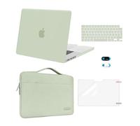 MOSISO Funda Compatible con MacBook Pro 16 Pulgadas 2021-2024 M3 M2 M1 Pro MAX Chip Touch,Plástico Carcasa Rígida&Maletin Portatil&Pantalla Protector&Teclado Cubierta&Webcam Cubierta,Verde Salvia