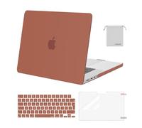MOSISO Funda Compatible con MacBook Pro 16 Pulgadas 2024 2023 2022 2021 M4 M3 M2 M1 A3403 A3186 A2991 A2780 A2485 Pro MAX, Carcasa&Teclado Tapa&Protector Pantalla&Almacenaje Bolsa,Rojo Granate