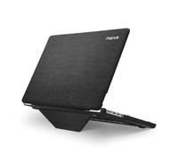 MOSISO Funda Compatible con MacBook Pro 16 Pulgadas 2025-2021 M4 M3 M2 M1 A3403 A3186 A2991 A2780 A2485 Pro MAX Chip, Carcasa Plástico Recubierta de Tejido de Punto con Soporte Plegable,Negro