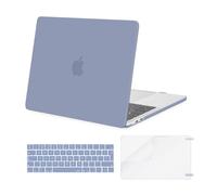 MOSISO Funda Dura Compatible con MacBook Pro 13 Pulgadas M2 M1 2025-2016 A2338 A2289 A2251 A2159 A1989 A1706 A1708, Carcasa&Pantalla Protección&Tapa del Teclado, Gris Lavanda