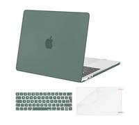 MOSISO Funda Dura Compatible con MacBook Pro 13 Pulgadas M2 M1 2025-2016 A2338 A2289 A2251 A2159 A1989 A1706 A1708, Carcasa&Pantalla Protección&Tapa del Teclado, Verde Medianoche