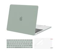 MOSISO Funda Dura Compatible con MacBook Pro 13 Pulgadas M2 M1 2025-2016 A2338 A2289 A2251 A2159 A1989 A1706 A1708, Carcasa&Pantalla Protección&Tapa del Teclado, Verde Antiguo