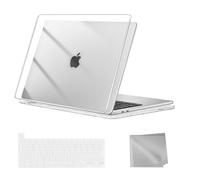 MOSISO Funda Dura Compatible con MacBook Pro 13 Pulgadas M2 M1 2025-2016 Publique A2338 A2289 A2251 A2159 A1989 A1706 A1708, Plástico Rígido Carcasa&Teclado Skin&Paño,Cristal Claro
