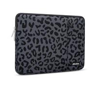 MOSISO Funda para Portátil Compatible con MacBook Air/Pro, Portátil de 13-13,3 Pulgadas, Compatible con MacBook Pro 14 2023-2021 M3 M2 M1, Bolsa Vertical de Poliéster Grano Leopardo con Bolsillo