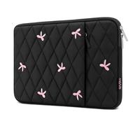 MOSISO Funda Portátil 13-13,3 Pulgadas, Estuche Portátil Bolso Acolchado | con Diseño Rombos y Lazo con Bolsillo Vertical, Compatible con MacBook Neo 13/Air 13 13,6/Pro 13/Pro 14, HP, Dell,Negro