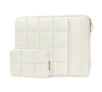 MOSISO Funda Portátil 13-14 Pulgadas, 13,3 Pulgadas Laptop Bolsa Compatible con MacBook Air/Pro 13, Pro 14, Bolsa Acolchada Twelve Square con Bolsillo Vertical&Pequeño Maletín, Arena