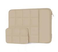 MOSISO Funda Portátil 13-14 Pulgadas, 13,3 Pulgadas Laptop Bolsa Compatible con MacBook Neo/Air 13 13,6/Pro 13 14, Bolsa Acolchada Twelve Square con Bolsillo Vertical&Pequeño Maletín,Marrón