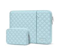 MOSISO Funda Portátil 13,3 Pulgadas, 13-13,3 Pulgadas Laptop Sleeve Compatible con MacBook Air/Pro13/Pro 14, HP DELL ASUS, Bolso Vertical Acolchado Plano con Bolsillo y Estuche Pequeño,Azul Hielo