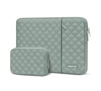 MOSISO Funda Portátil 13,3 Pulgadas, 13-13,3 Pulgadas Laptop Sleeve Compatible con MacBook Air/Pro13/Pro 14, HP DELL ASUS, Bolso Vertical Acolchado Plano con Bolsillo y Estuche Pequeño,Verde Antiguo