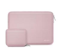 MOSISO Funda Portátil 13 Pulgadas, Compatible con MacBook Air 13 M4 M3 M2 M1 2025-2018, Compatible con MacBook Pro 13 M2 M1 2025-2016, Funda Blanda de Neopreno con Bolsa Pequeña, Bebé Rosa