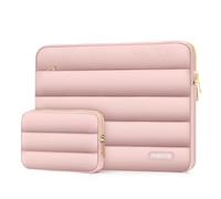 MOSISO Funda Portátil 14 Pulgadas, 14 Pulgadas Puffy Laptop Bolsa Compatible con HP Lenovo DELL ASUS Acer DELL Latitude y Lenovo IdeaPad, Horizontal Poliéster con Estuche Pequeño Bolsa,Rosa