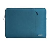 MOSISO Funda Portátil 14 Pulgadas, Laptop Bolsa Compatible con HP Lenovo DELL ASUS Acer, HP Stream, DELL Latitude, Lenovo IdeaPad, Bolsa Vertical Poliéster Ordenador con Bolsillo,Trullo Profundo