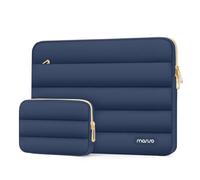 MOSISO Funda Portátil 15-15,6 Pulgadas, 16 Pulgadas Puffy Laptop Bolsa Compatible con Pro 16, HP Lenovo DELL ASUS AOC Acer Notebook, Horizontal Poliéster con Estuche Pequeño Bolsa,Azul Medianoche