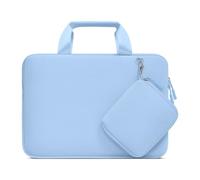 MOSISO Funda Portátil 15 Pulgadas, Compatible con MacBook Air 15 Pulgadas M4 M3 M2 2025 2024 2023, Dell XPS, Neopreno Llevar Laptop Bolsa con Asa&Desmontables Pequeñas Cajas,Azul Aire