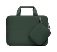 MOSISO Funda Portátil 15 Pulgadas, Compatible con MacBook Air 15 Pulgadas M4 M3 M2 2025 2024 2023, DELL XPS, Neopreno Llevar Laptop Bolsa con Asa&Desmontables Pequeñas Cajas,Verde Emerald