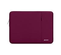 MOSISO Funda Portátil 15 Pulgadas, Laptop Bolsa Compatible con MacBook Air 15 M4 A3241 M3 A3114 M2 A2941 2025 2024 2023, DELL XPS 15, Bolsa Vertical Poliéster Ordenador con Bolsillo,Vino Rojo