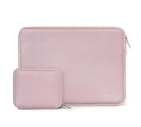 MOSISO Funda Portátil 17,3 Pulgadas, 17-17,3 Pulgadas Compatible con DELL XPS/HP Pavilion/Ideapad/Acer/Alienware/HP Notebook, Funda Blanda de Neopreno con Bolsa Pequeña, Bebé Rosa