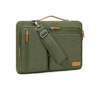 MOSISO Maletín Portátil 15-15,6 Pulgadas, 360 Protectora Laptop Bandolera Compatible con MacBook Pro 16,HP,Dell,Lenovo, Lateral Abierta Mensajero Bolsa con 4 Cremallera Bolsillos,Verde Oliva
