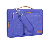 MOSISO Maletín Portátil 15-15,6 Pulgadas, 360 Protectora Laptop Bandolera Compatible con MacBook Pro 16,HP,Dell,Lenovo, Lateral Abierta Mensajero Bolsa con 4 Cremallera Bolsillos,Azul Real
