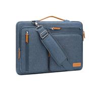 MOSISO Maletín Portátil 15-15,6 Pulgadas, 360 Protectora Laptop Bandolera Compatible con MacBook Pro 16,HP,Dell,Lenovo, Lateral Abierta Mensajero Bolsa con 4 Cremallera Bolsillos,Azul Haze