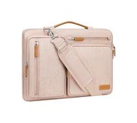 MOSISO Maletín Portátil 15-15,6 Pulgadas, 360 Protectora Laptop Bandolera Compatible con MacBook Pro 16,HP,Dell,Lenovo, Lateral Abierta Mensajero Bolsa con 4 Cremallera Bolsillos,Caqui