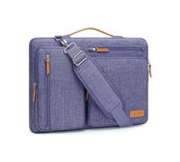 MOSISO Maletín Portátil 15-15,6 Pulgadas, 360 Protectora Laptop Bandolera Compatible con MacBook Pro 16,HP,Dell,Lenovo, Lateral Abierta Mensajero Bolsa con 4 Cremallera Bolsillos,Púrpura Orquídea