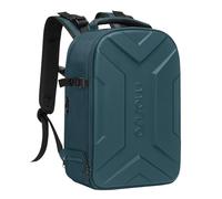 MOSISO Mochila Cámara, DSLR/SLR/Mirrorless Foto Bolsa Cámara Impermeable Artístico Geométrico Carcasa con Soporte Trípode&15-16 Pulgadas Compartimento Portátil Para Canon/Nikon/Sony,Verde Teal