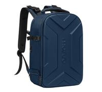 MOSISO Mochila Cámara, DSLR/SLR/Mirrorless Foto Bolsa Cámara Impermeable Artístico Geométrico Carcasa con Soporte Trípode&15-16 Pulgadas Compartimento Portátil Para Canon/Nikon/Sony,Acero Azul