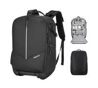 MOSISO Mochila Impermeable Cámara, DSLR/SLR/Mirrorless Mochila Gran Cámara Bolsa Fotografía con Cubierta la Lluvia&Compartimento Portátil 16 pulgadas&Soporte Trípode&Bolsillo Vertical Frontal,Negro